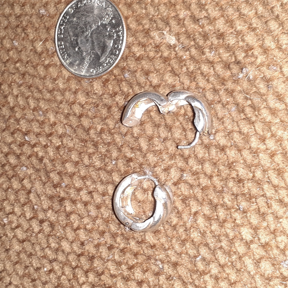 Sterling Silver Hoops - image 2